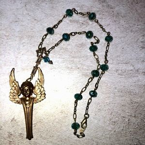 Handmade Brass Angel Necklace
